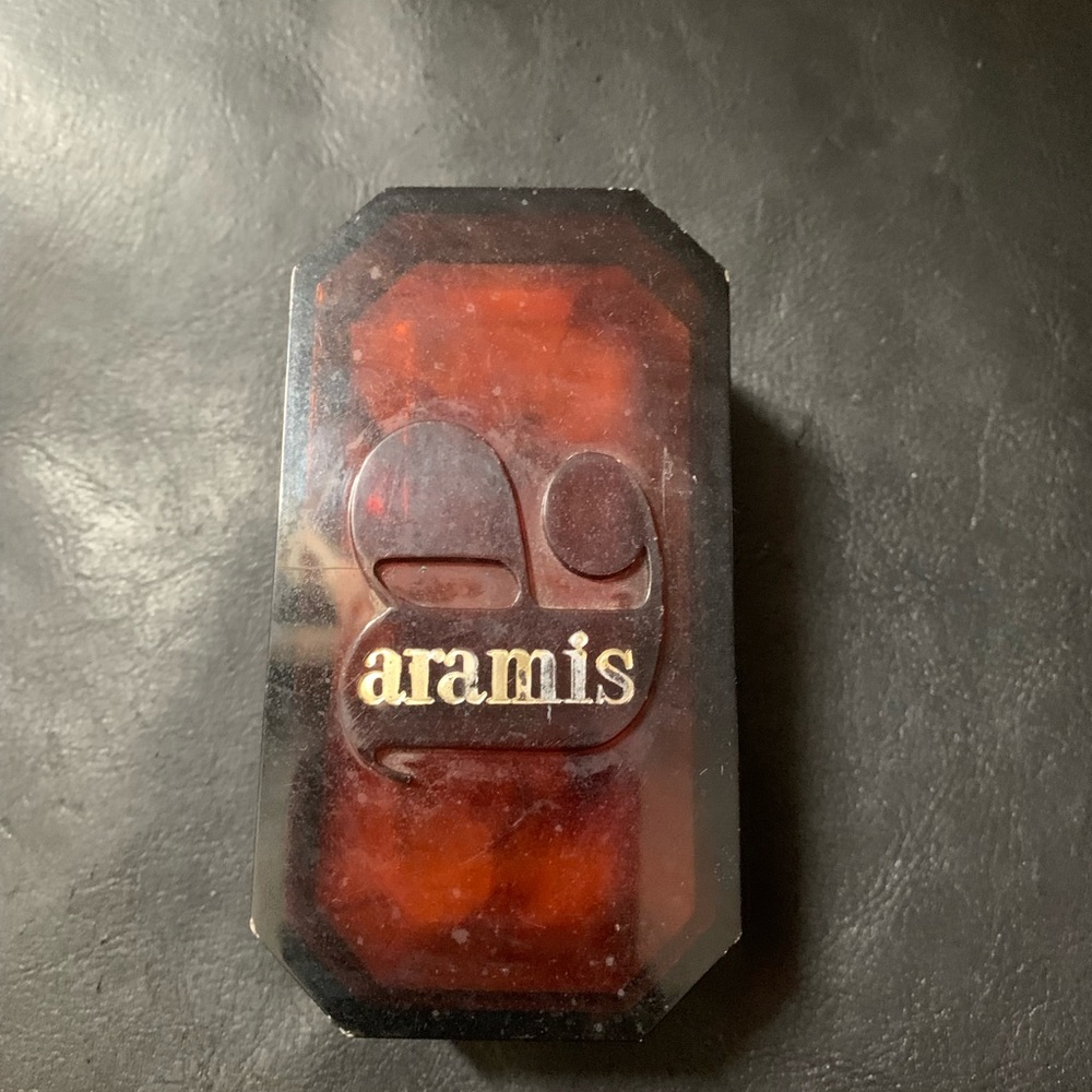 Vintage Aramis Soap in  Tortoise Bakelite Case
